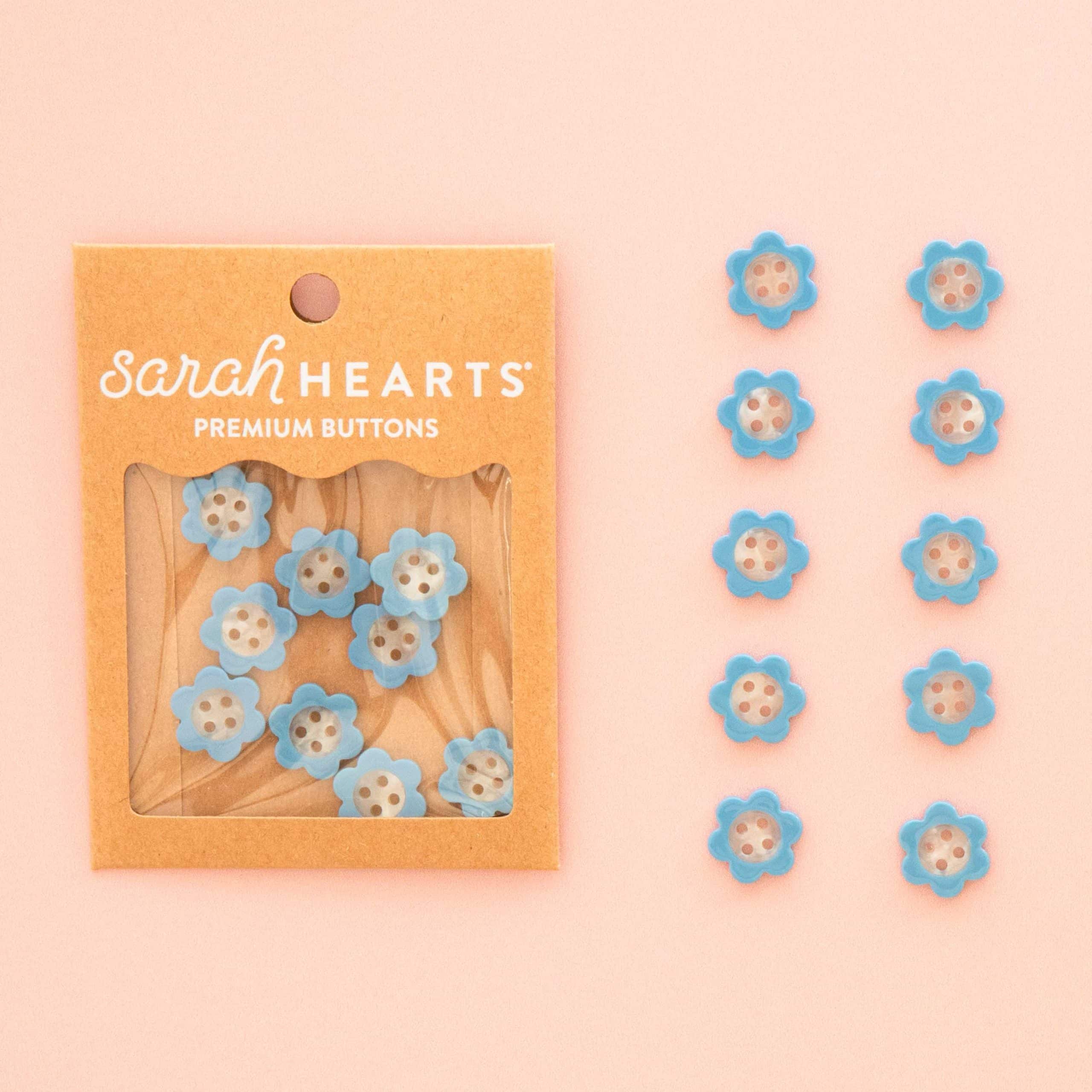 Blue Daisy Small 5/8" Buttons