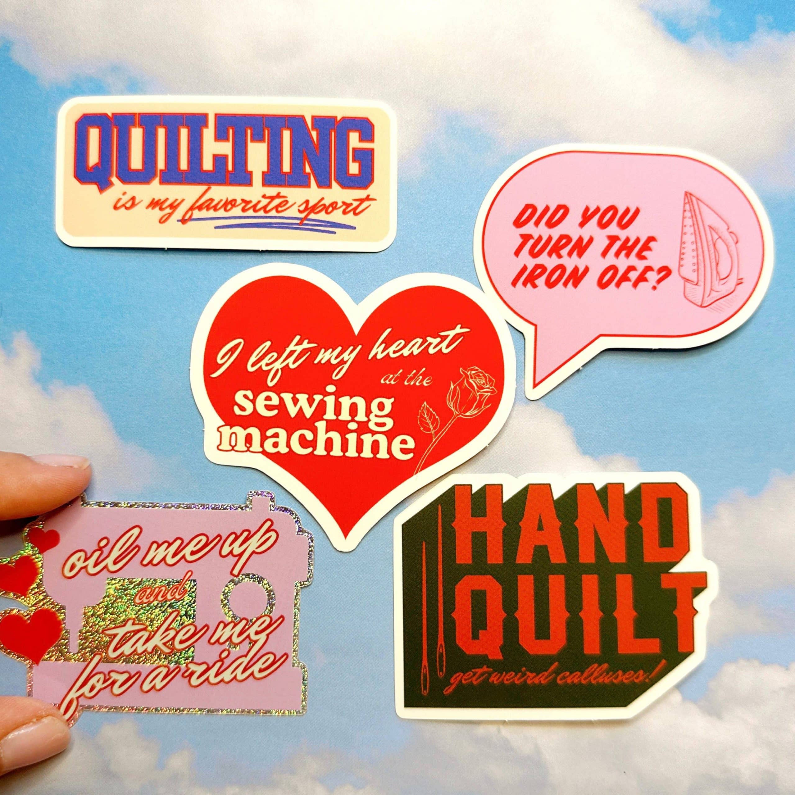 Feral Notions Quilting is my favorite sport Sticker - Image 2