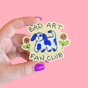The Peach Fuzz Bad Art Fan Club Sticker