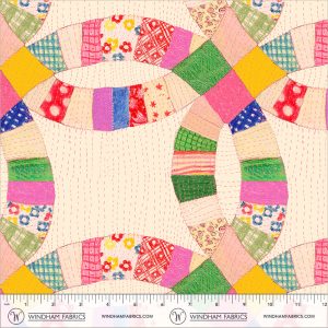 Windham Fabrics Heather Ross Boat Race Double Wedding Rings Cream