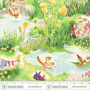 Windham Fabrics Heather Ross Boat Race Chipmunks Camping Multi