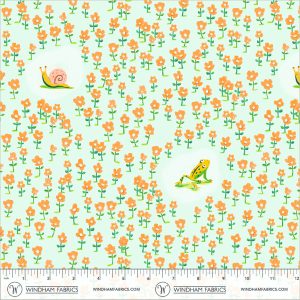 Windham Fabrics Heather Ross Boat Race Critters Aqua