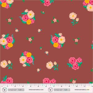 Windham Fabrics Heather Ross Boat Race Denyse Floral Brown