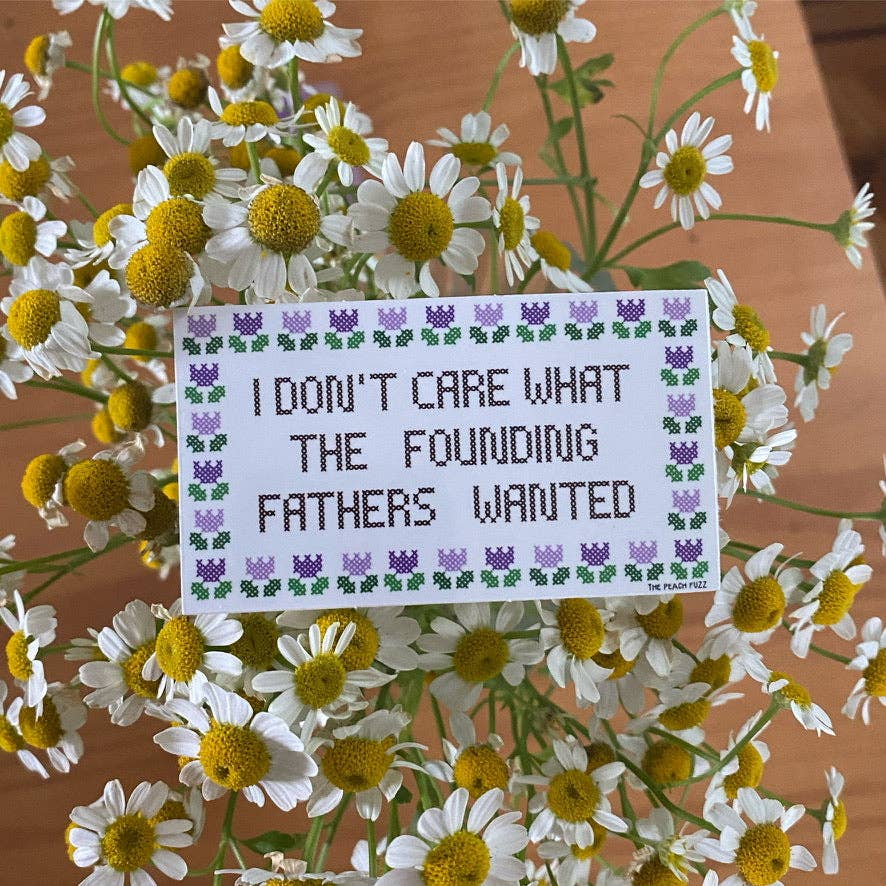 The Peach Fuzz Founding Fathers Sticker - Image 2