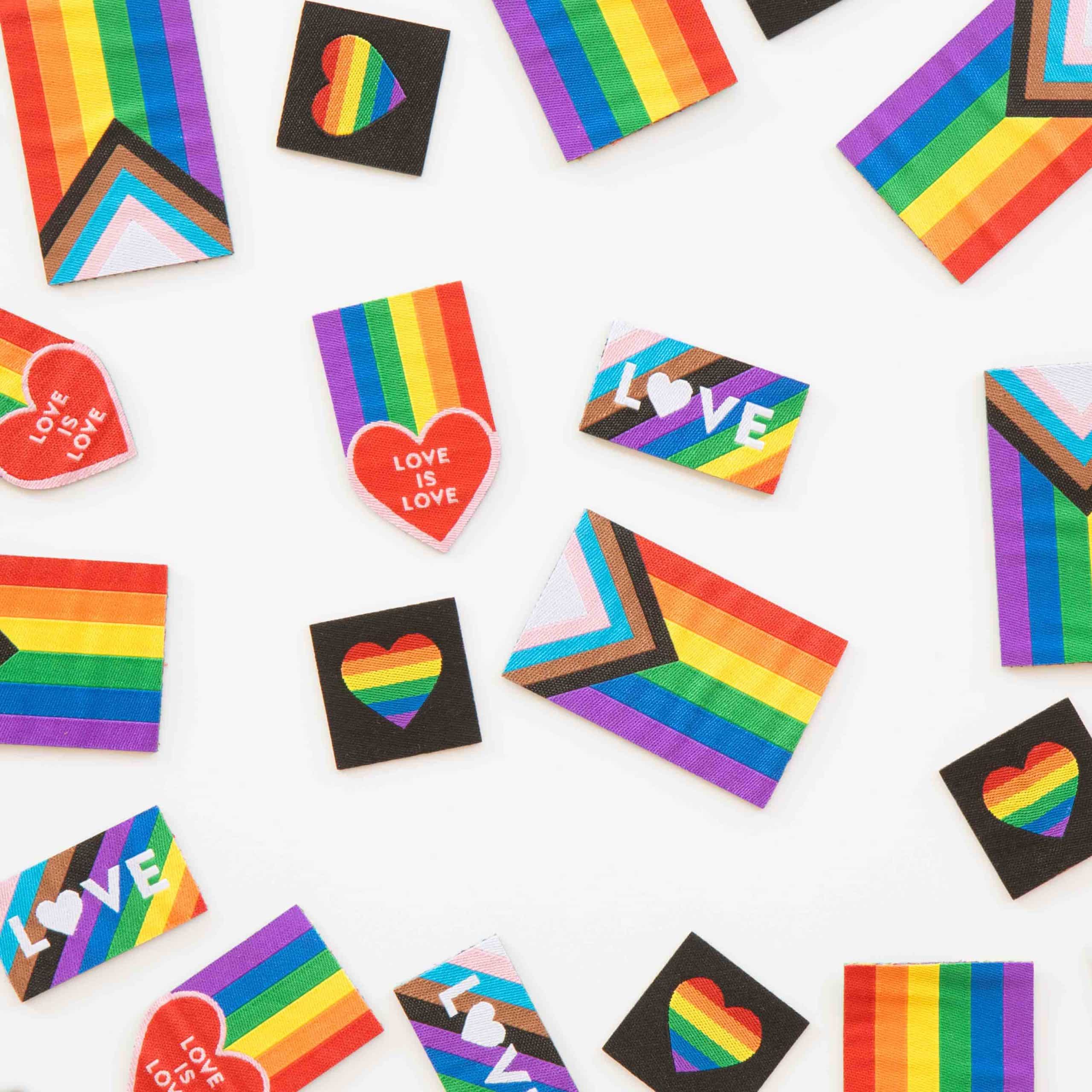 Sarah Hearts Pride Rainbow Iron-on Label Multipack - Image 4