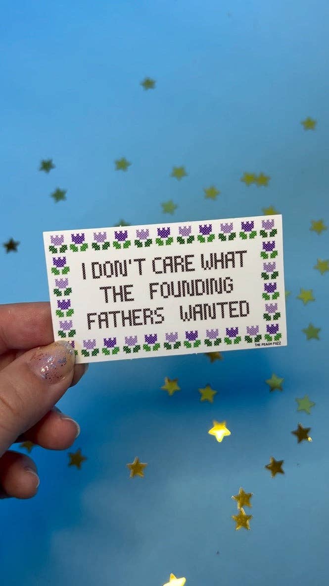 The Peach Fuzz Founding Fathers Sticker - Image 4