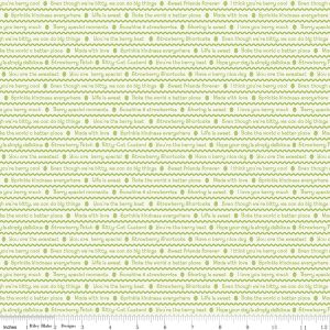 Riley Blake Designs The World of Strawberry Shortcake™ Text Green