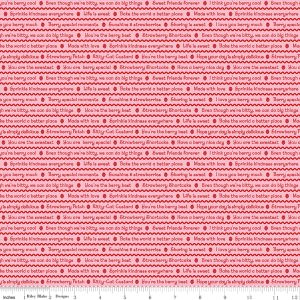 Riley Blake Designs The World of Strawberry Shortcake™ Text Pink