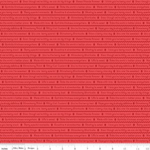 Riley Blake Designs The World of Strawberry Shortcake™ Text Red
