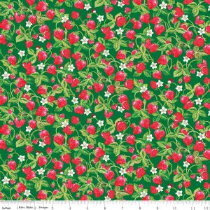 Riley Blake Designs The World of Strawberry Shortcake™ Strawberries Green