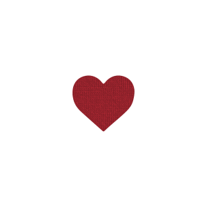 NoSo Merino Heart Patch Red