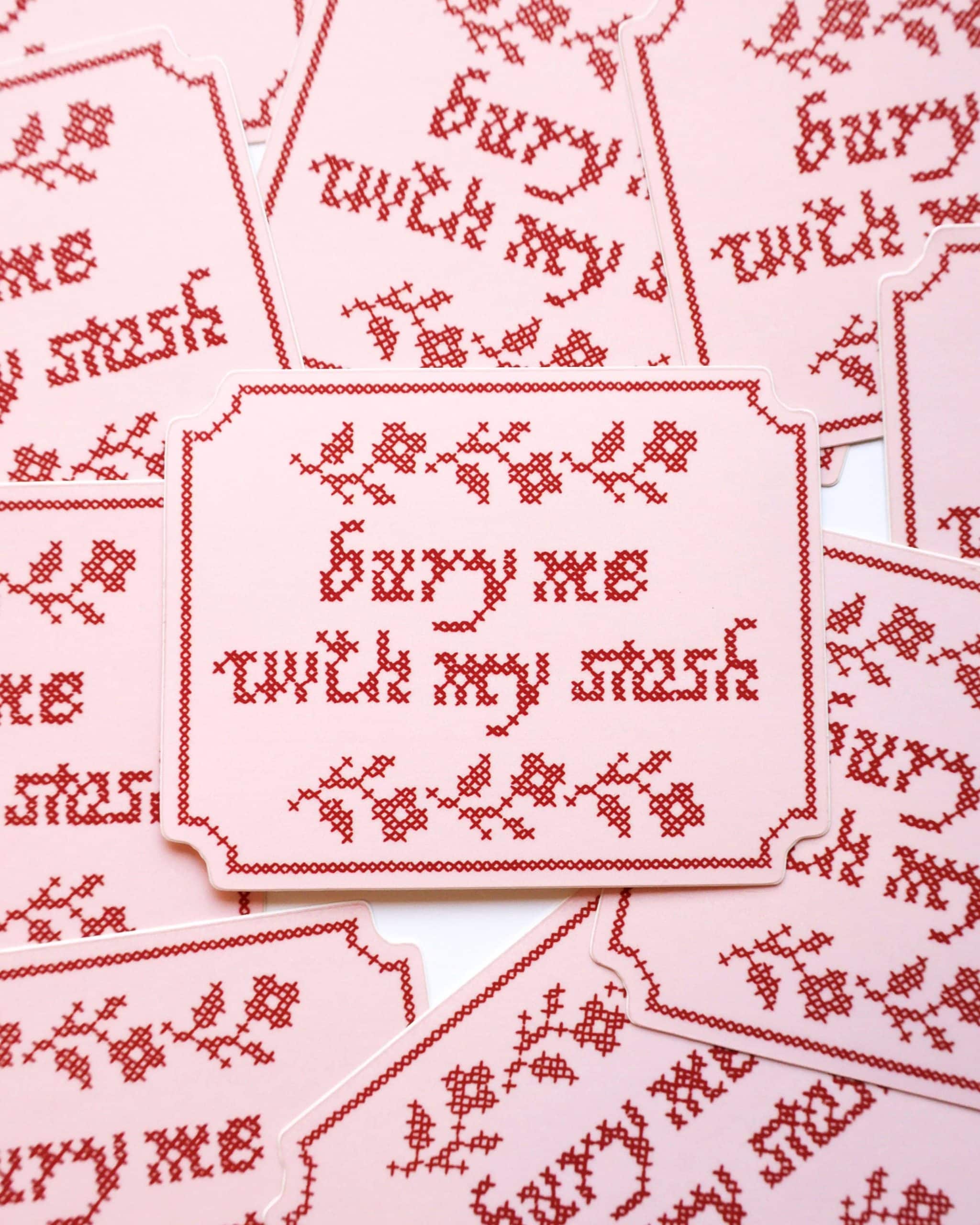 Feral Ntions bury me with my stash Sticker - Image 3