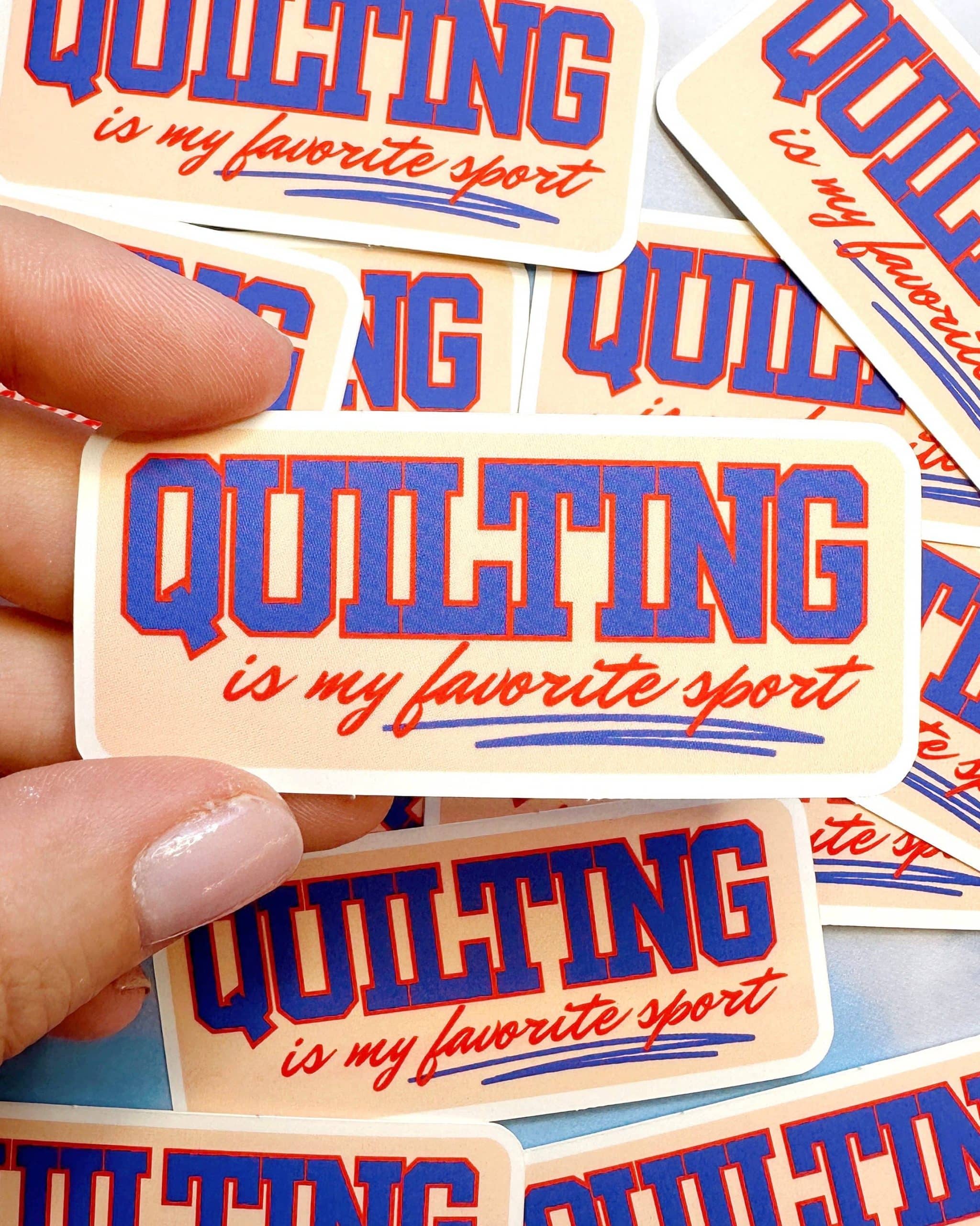 Feral Notions Quilting is my favorite sport Sticker