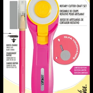 OLFA Quick-Change Rotary Cutter Craft Set Pink Limited Edition