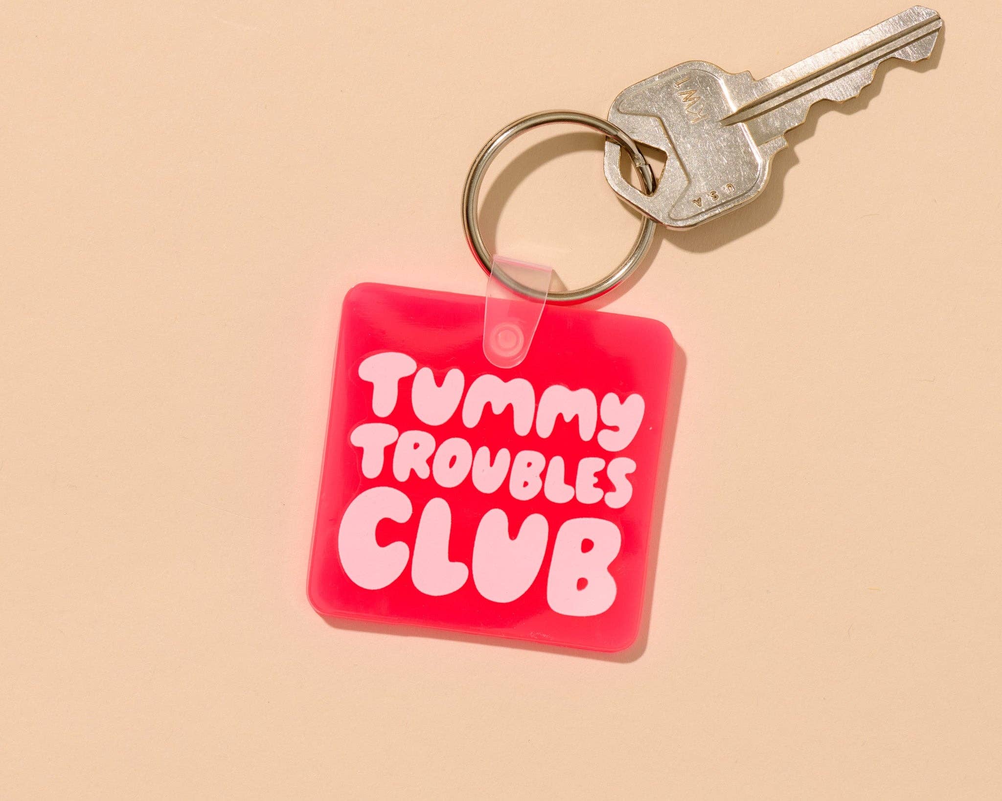 And We Here Tummy Troubles Club PVC Soft Keychain