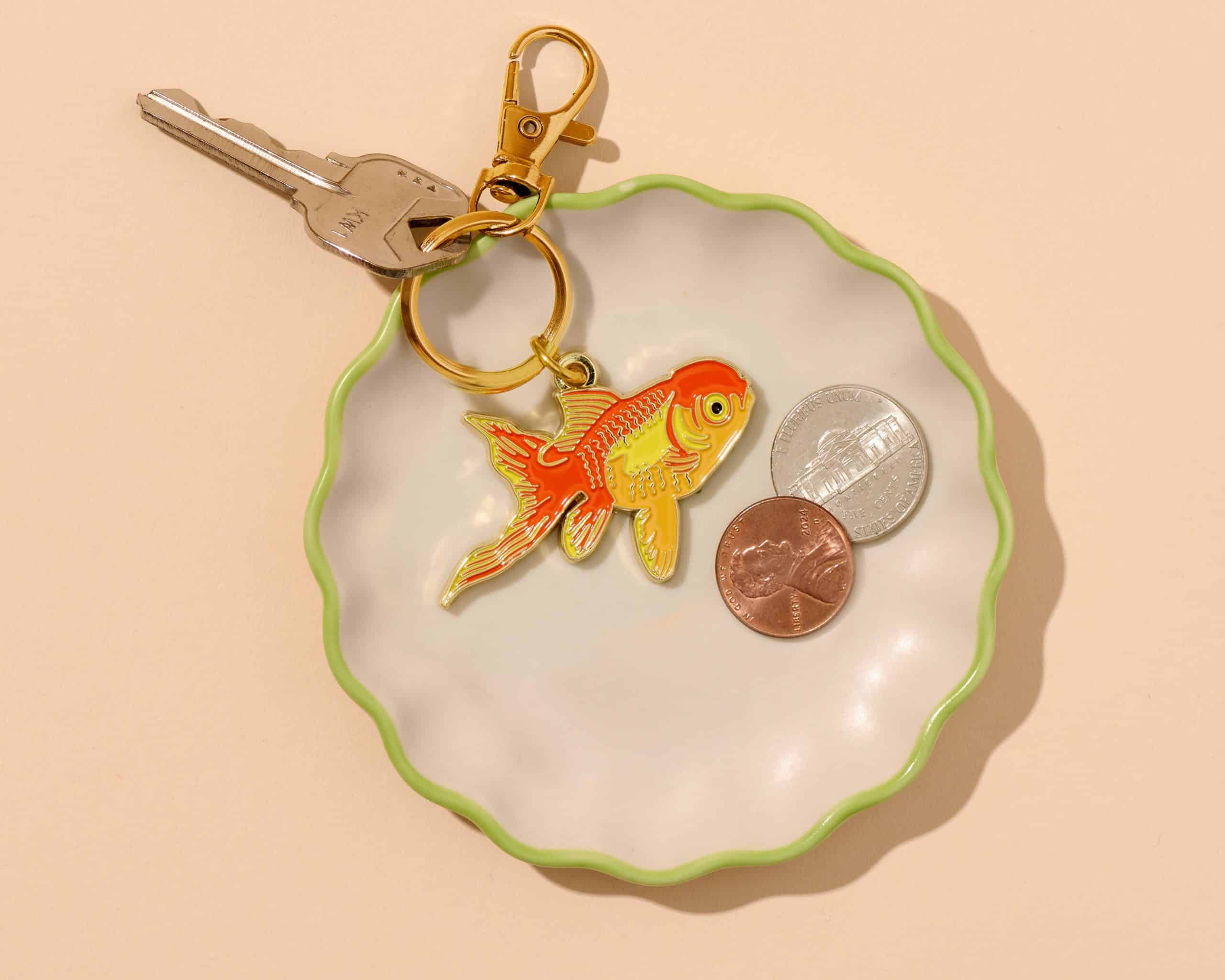 And Here We are Koi Goldfish Enamel Keychain & Bag Charm - Image 3