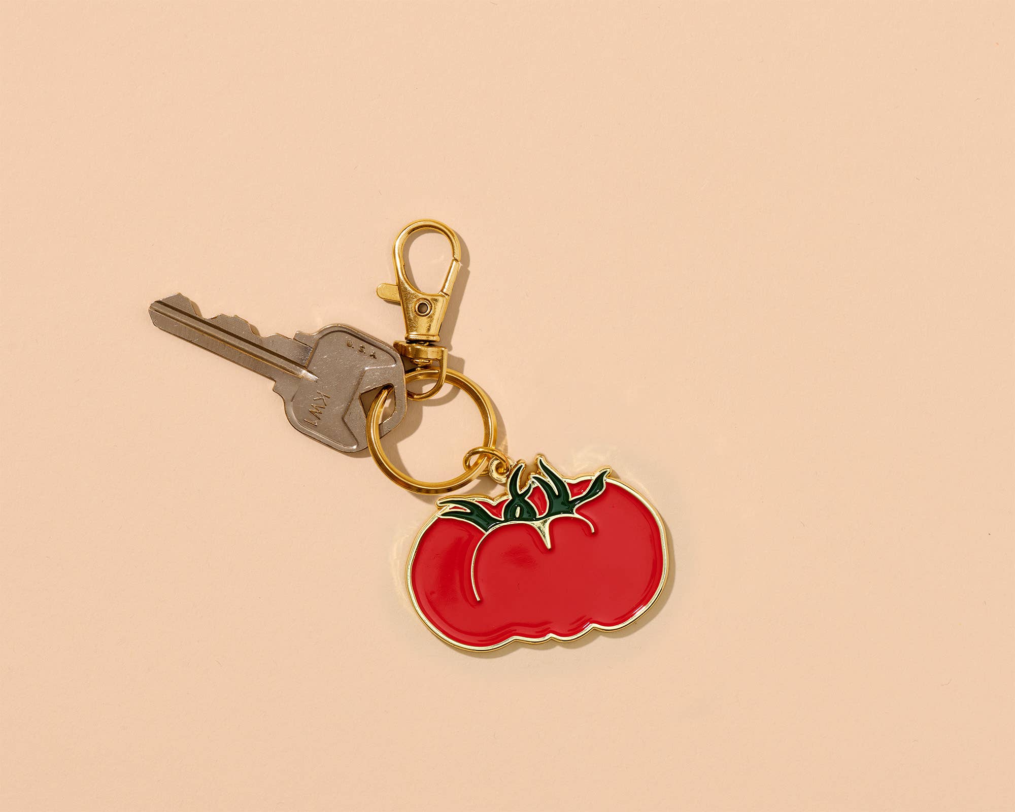 And Here We Are Heirloom Tomato Enamel Keychain & Bag Charm - Image 2