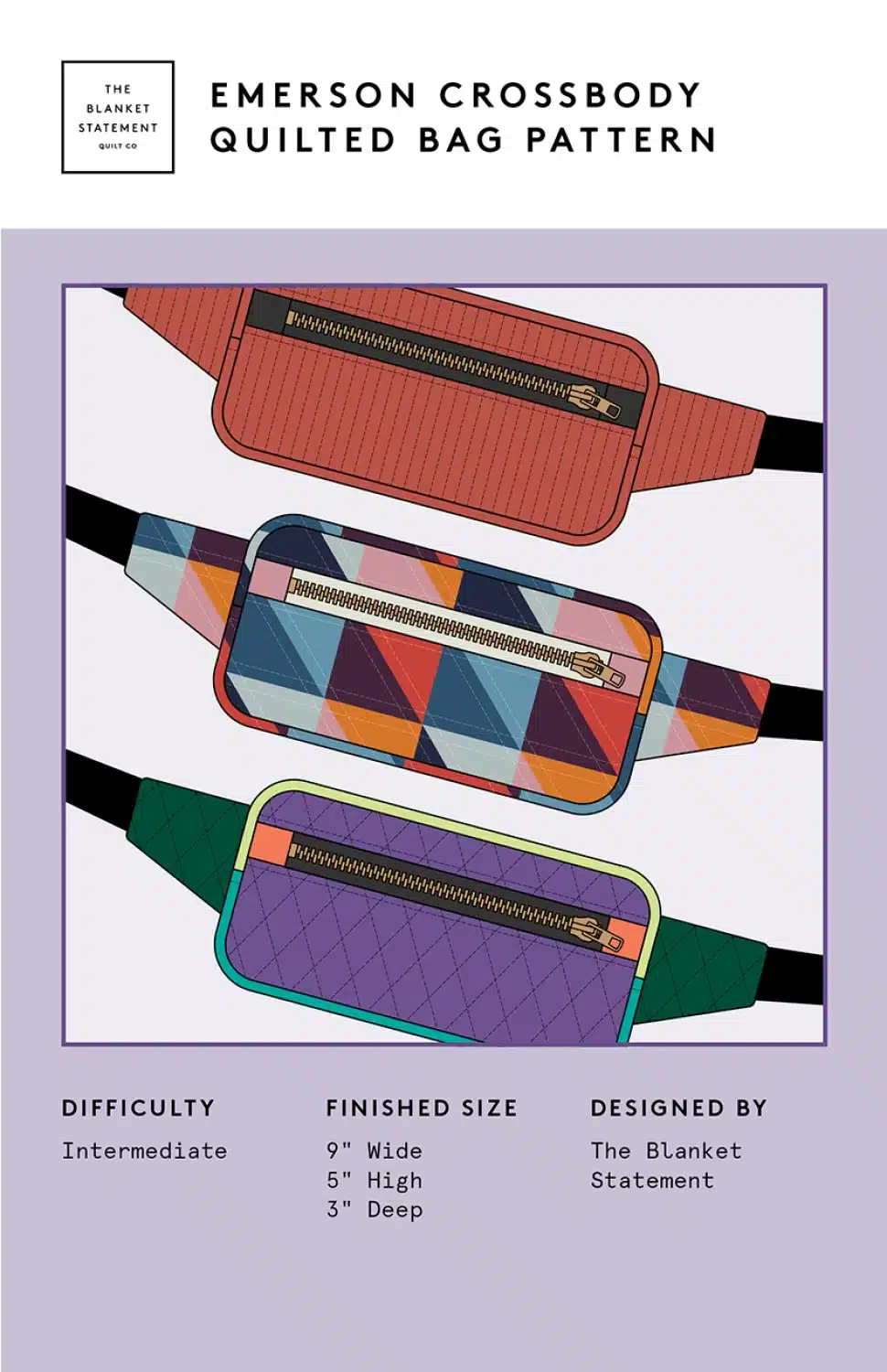 The Blanket Statement Emerson Crossbody Quilted Bag Pattern