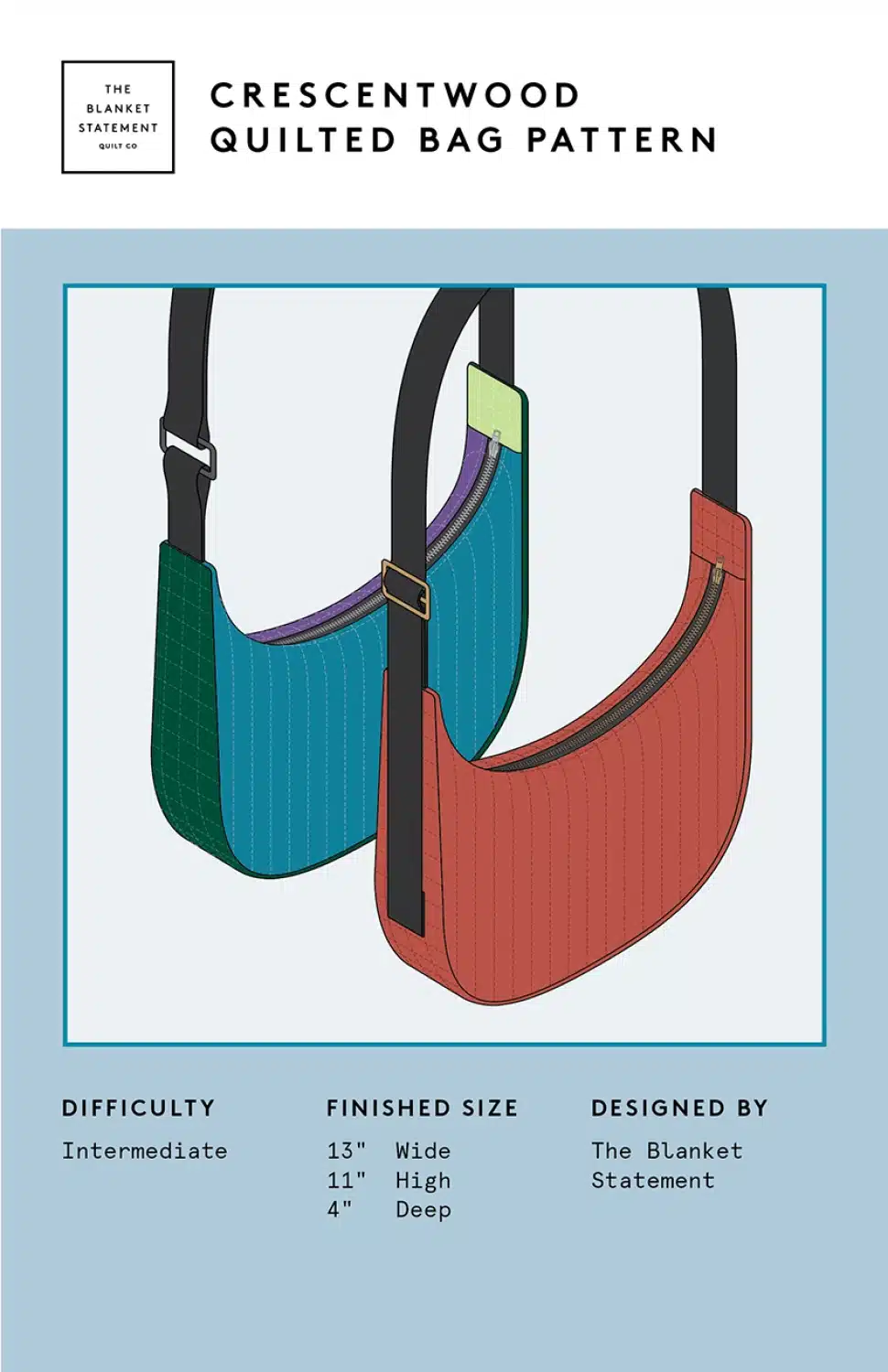 The Blanket Statement Crescentwood Quilted Bag Pattern