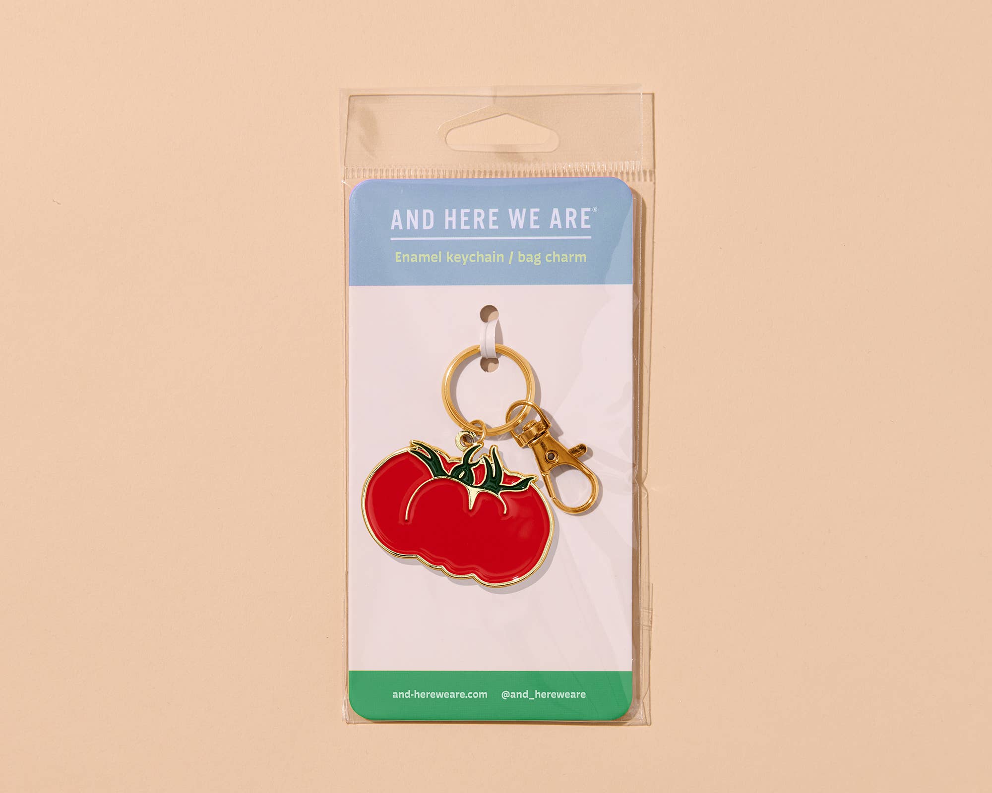 And Here We Are Heirloom Tomato Enamel Keychain & Bag Charm - Image 4