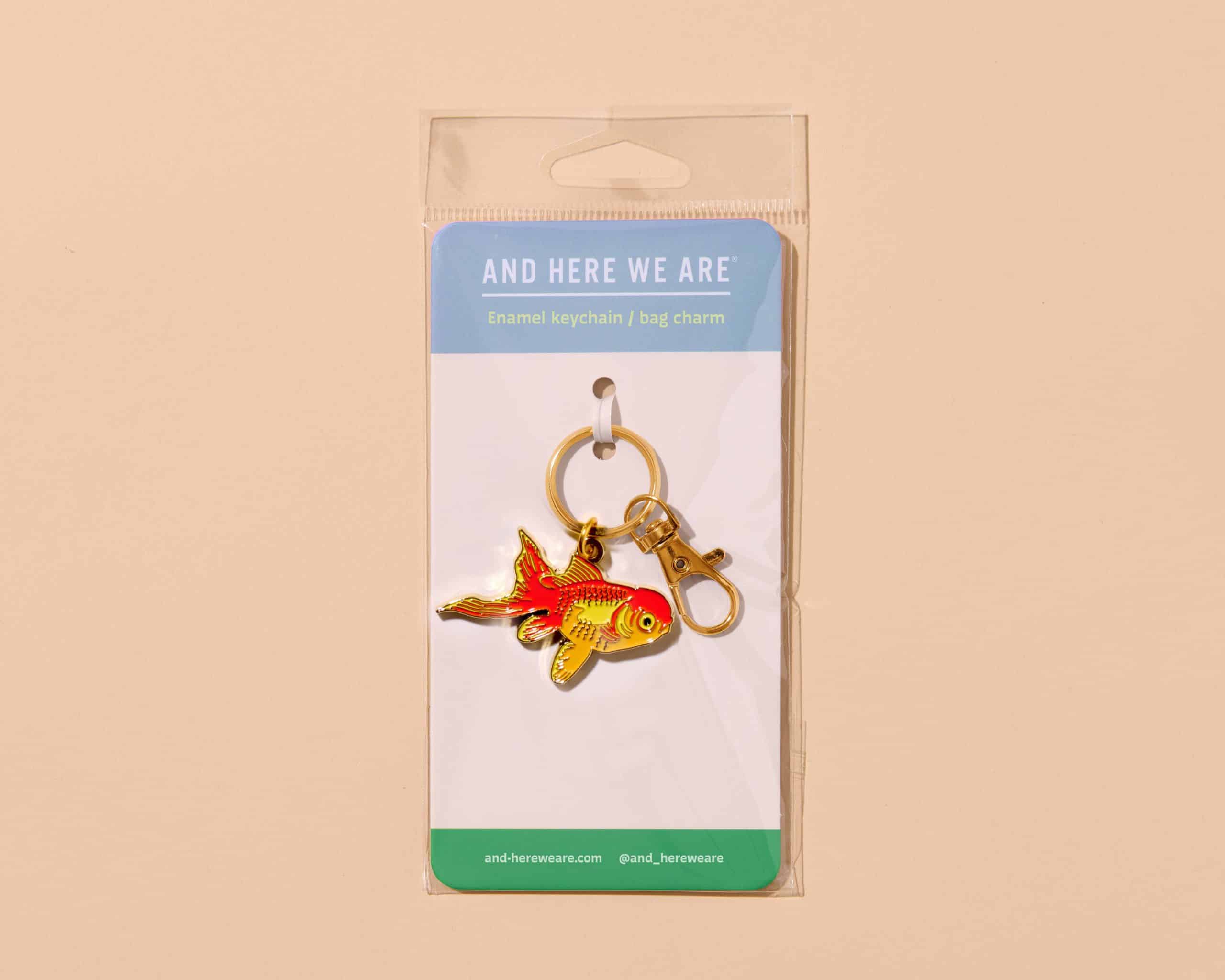 And Here We are Koi Goldfish Enamel Keychain & Bag Charm - Image 2