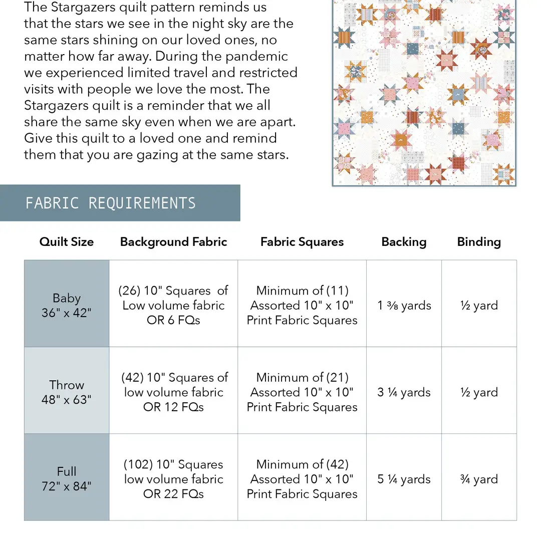 Frannie B Quilt Company Stargazers Quilt Pattern - Image 2