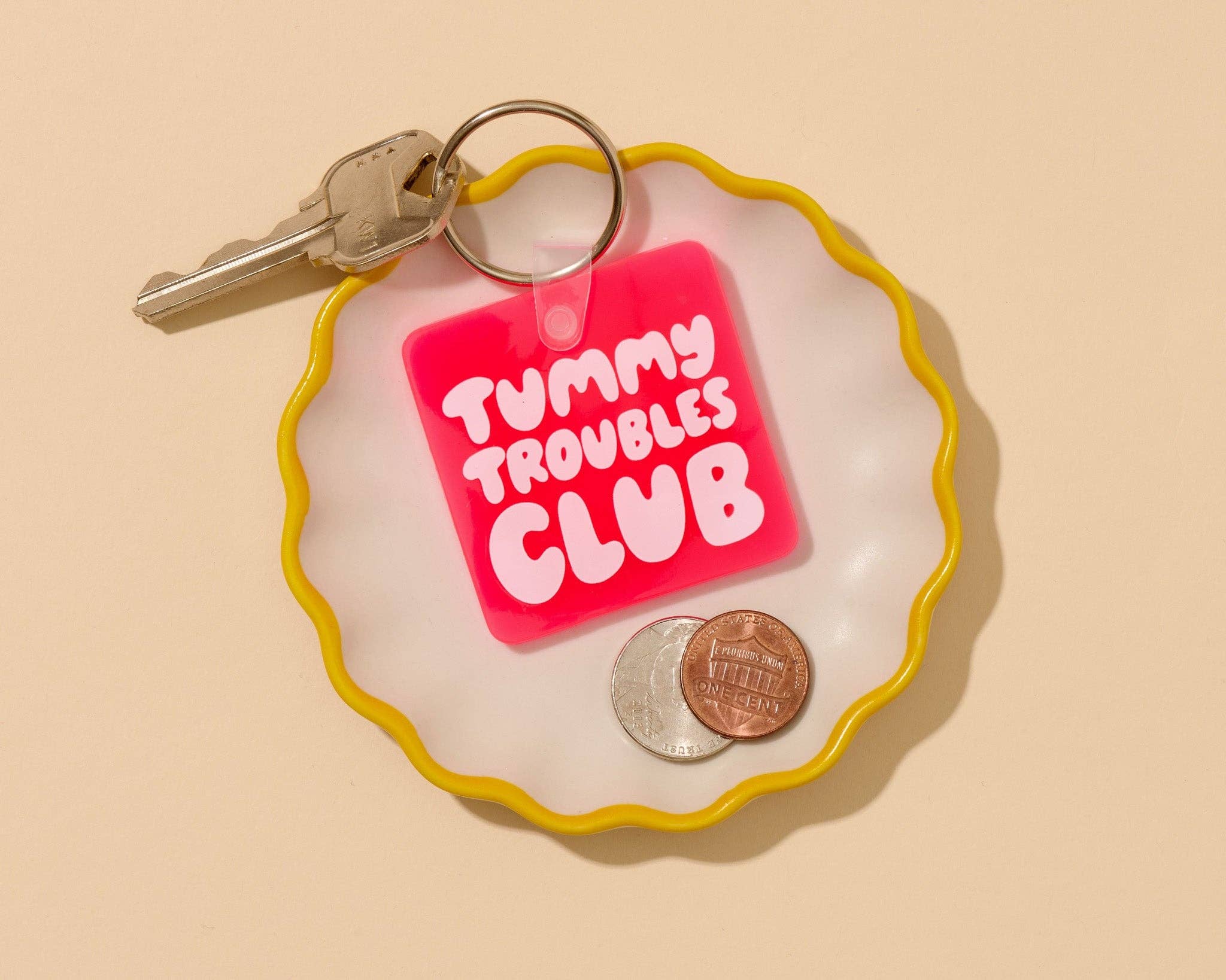 And We Here Tummy Troubles Club PVC Soft Keychain - Image 3